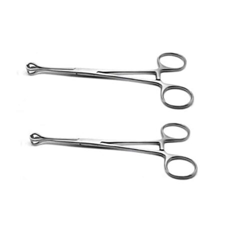 Forgesy 2 Pcs 6 & 8 inch Stainless Steel Babcock Tissue Forceps Set