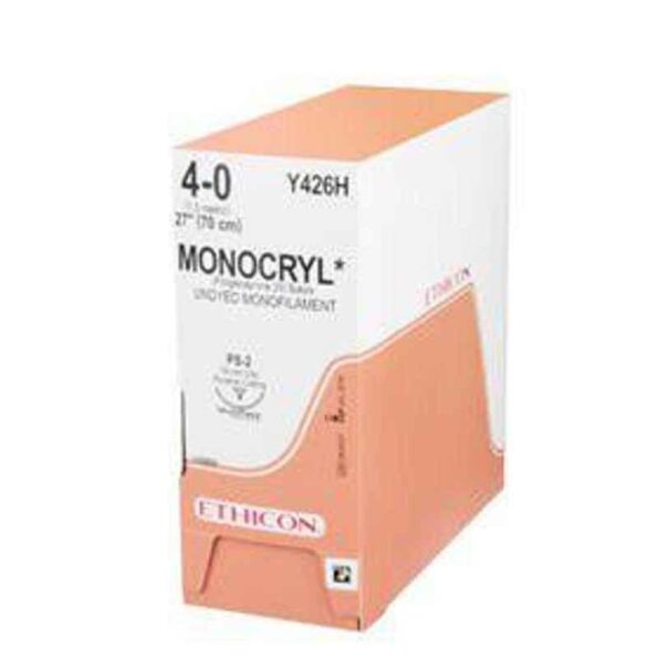 Ethicon NW1665 Monocryl 2-0 Undyed Monofilament Suture