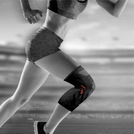 Tynor Air Pro Black & Orange Knee Support Cap