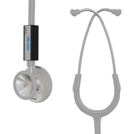 Lifeline Beta Aluminium Grey Single Diaphragm Chest Piece Stethoscope with Y Tube