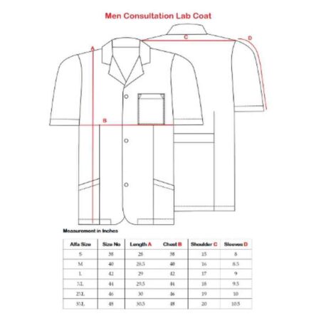 Superb Uniforms Polyester & Cotton White Short Sleeves Consultation Coat