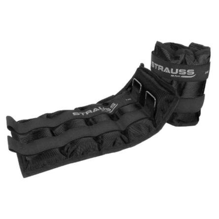 Strauss 41x19x3.5cm Neoprene Rectangular Black Adjustable Ankle Weight