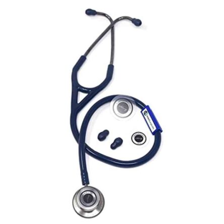 Indosurgicals Silvery III Stainless Steel Blue Stethoscope