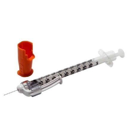 BD Safety Glide Insulin Syringe with Ultra-Fine 6mm 31G 1ml/cc Needle