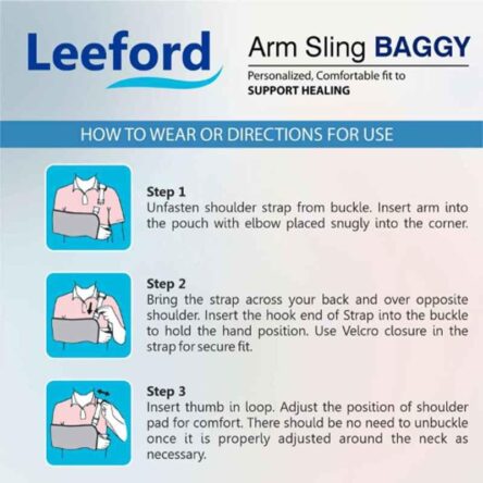 Leeford Polyester Grey Baggy Arm Sling