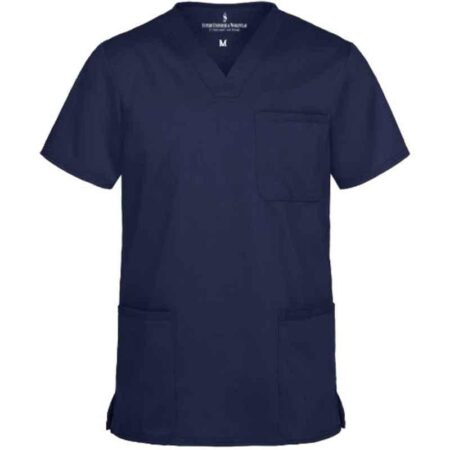 Superb Uniforms Polyester & Viscose Royal Blue Half Sleeves Designer Scrub for Doctors
