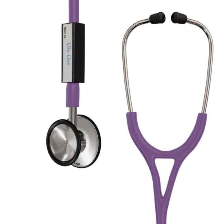 Lifeline Aluminium Purple Single Diaphragm Chest Piece Stethoscope with 2 Way Tube