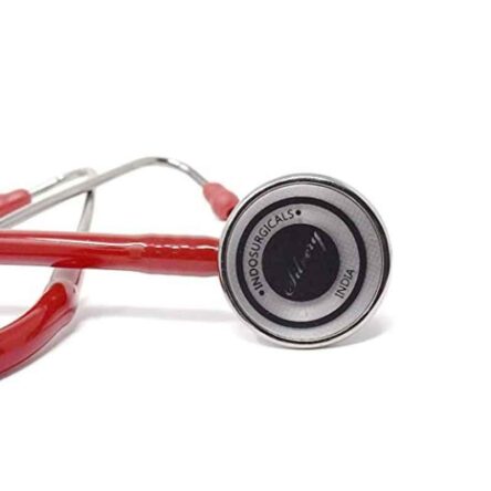 Indosurgicals Silvery II Stainless Steel Red Stethoscope