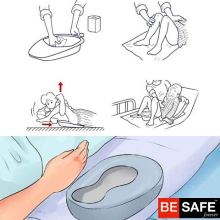 Besafe Forever 1000ml Polypropylene Black Patient Bedpan Urine Pot