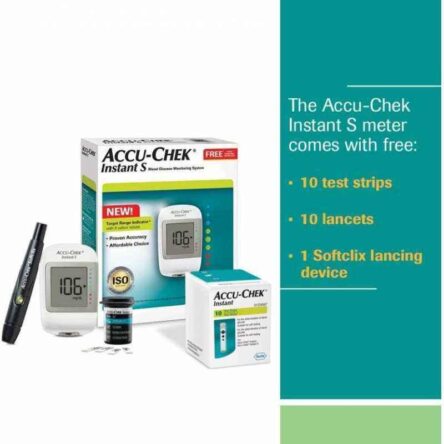 Accu-chek Instant S Glucometer with 10 Strips