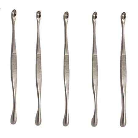 Forgesy 5 Pcs 8 inch Stainless Steel Double Ended Surgical Scoop Set