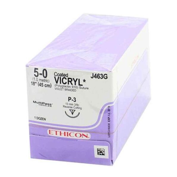Ethicon NW2303 Vicryl 5-0 Absorbable Violet Braided Suture1