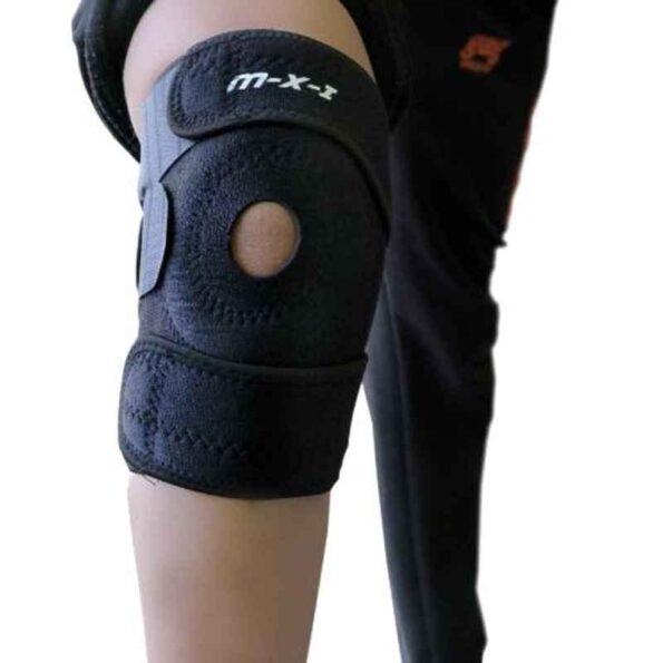 Arnav Black Open Patella Knee Support