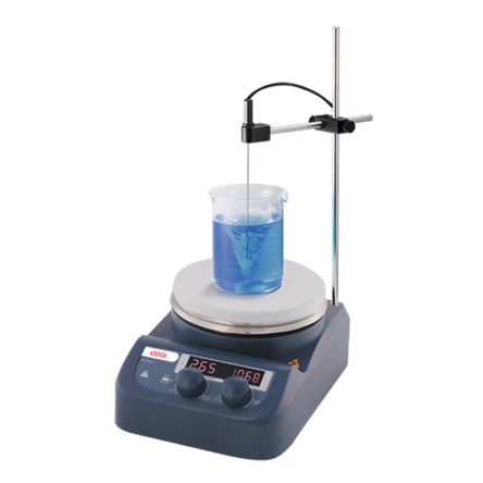 Abdos Swirltop LED Digital Magnetic Stirrer & Hot Plate with Support Rod & External Temperature Probe