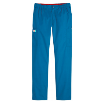 Protect U Medium Blue Zip Fly Pull On Cargo Pant for Men