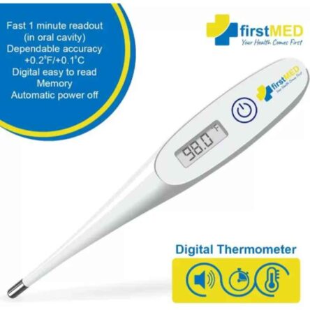 Firstmed White Digital Hard Tip Medical Digital Thermometer