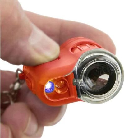 Carson MicroMini 20X LED Lighted Pocket Microscope: Orange