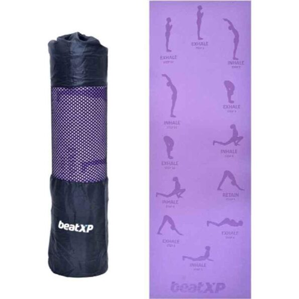 Pristyn Care beatXP 6mm EVA Rectangle Anti Skid Yoga Mat with Carry Bag