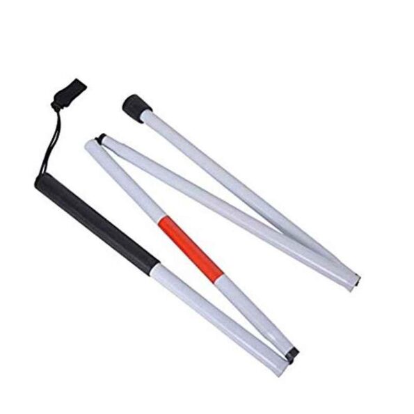 Fidelis Healthcare Aluminium White Blind Walking Stick