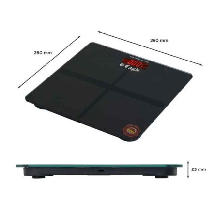 Eagle 180kg Black Personal Weighing Scale with LCD Display