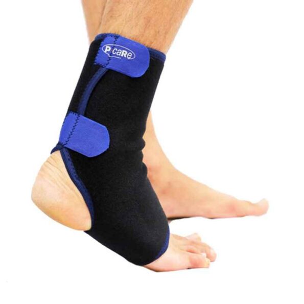 P+caRe Neoprene Black & Blue Ankle Support