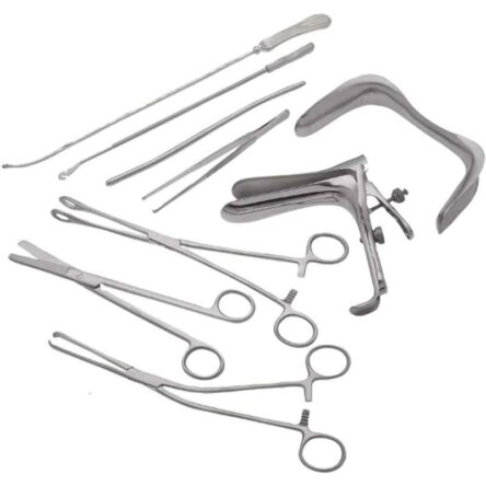 Forgesy 9 Pcs Stainless Steel Gynecology Set
