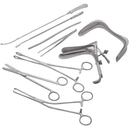 Forgesy 9 Pcs Stainless Steel Gynecology Set