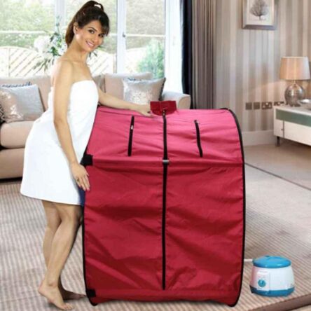 Kawachi 750W Reddish Maroon Panchkarma Swedan Portable Steam Sauna Bath for Health & Beauty Spa at Home