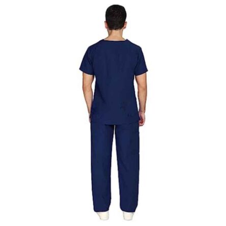 Indosurgicals Polyester & Cotton Navy Blue Premium Scrub Suit