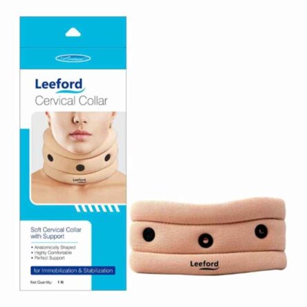 Leeford Cotton Skin Adjustable Soft Cervical Collar with Support