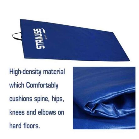 Strauss 68×24 inch 12mm Blue Foldable Yoga Mat