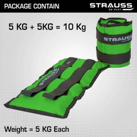 Strauss 41x25x8cm Neoprene Green Adjustable Ankle Weight