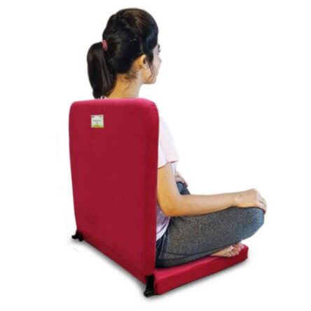 Kawachi Pink Meditation & Yoga Floor Chair with Back Support