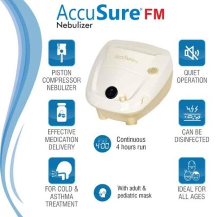 AccuSure FM Compressor Nebulizer Machine with Mouth Piece