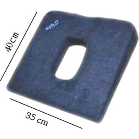 Salo Orthotics Polyurethane Foam Square Blue Visible Hole Donut Orthopedic Seat Cushion with Cover