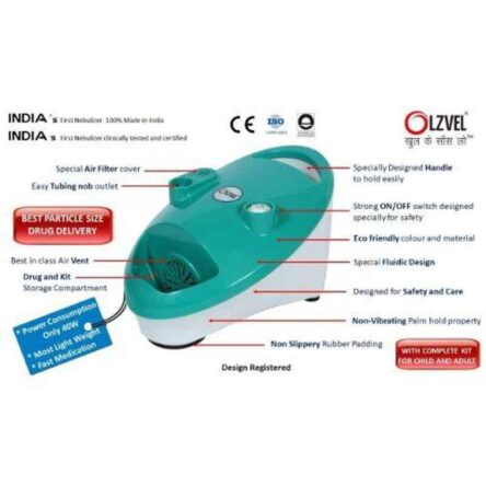 Olzvel One+ Nebulizer Compressor for Aerosol Therapy Excellence