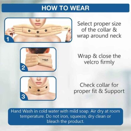 Leeford Cotton Skin Adjustable Soft Cervical Collar with Support