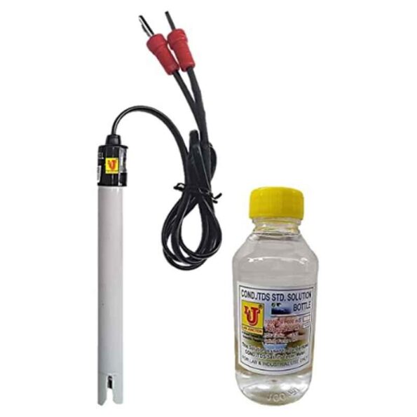 Lab Junction Conductivity Cell with 1.408 mS STD Solution for Conductivity Meter