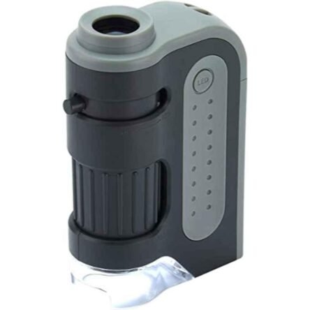 Carson MicroBrite Plus MM-300 60-120X Plastic Grey & Black Pocket Microscope