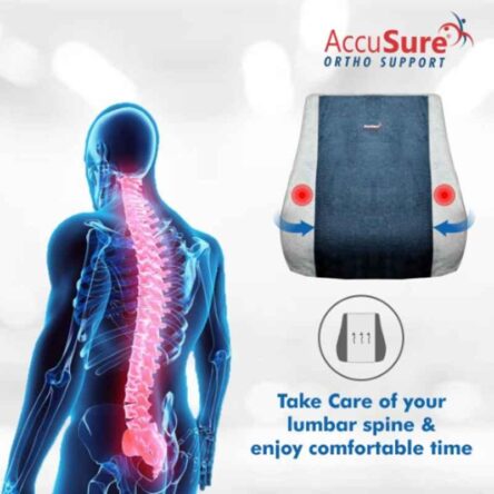 AccuSure Back Rest & Neck Pain Support Cushion