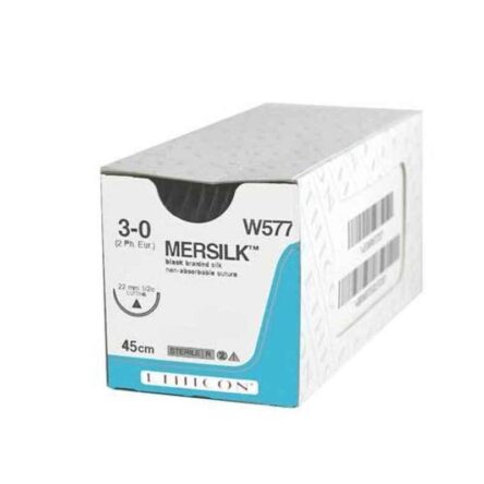 Ethicon NW5099 12 Pcs 4-0 Silver Mersilk Non-Absorbable Suture Box