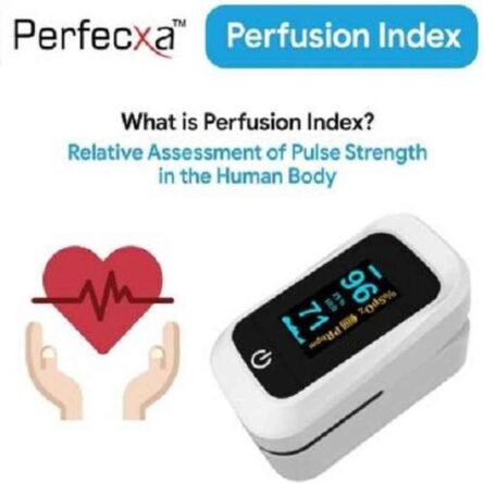 Perfecxa Q3 White Pulse Oximeter with OLED Display