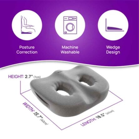 Frido Ultimate Memory Foam U-Shaped Socket Seat Cushion with Cooling Gel