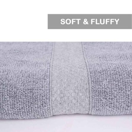 Rise N Shine 70x150cm 400GSM Cotton Grey Bath Towel for Men & Women (Pack of 2)