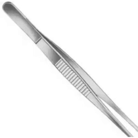 Tosh 6 inch Stainless Steel Tooth Dissecting Tissue Forceps