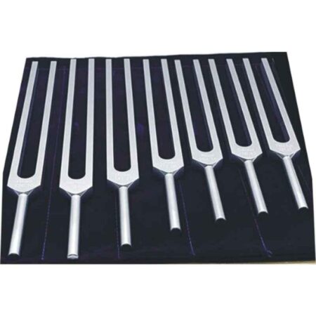 NESCO 7 Pcs Chakra Healing Tuning Fork Set with Rubber Mallet