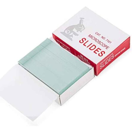 Clear & Sure 50 Pcs 25.4×76.2mm Microscope Glass Slide with 50 Pcs 18x18mm Cover Slips Set