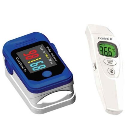 Control D Forehead Infrared Digital Thermometer & Bluetooth Pulse Oximeter Combo