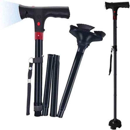 Divine Medicare Aluminium & Rubber Wonder Walking Stick