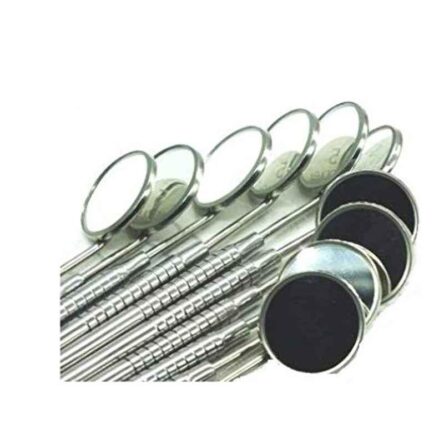 Forgesy 12 Pcs 22mm Stainless Steel Plain Oral Care Dental Mirror Tools Set